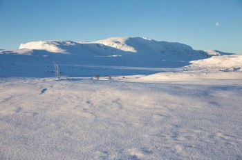  Budalsvannet med Hallinskarvet i bakgrunn. 